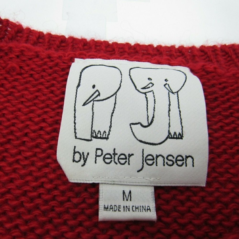 Peter Jensen Womens Wool Blend Xmas Christmas Reindeer Sweater M Deer Ugly Knit - Picture 3 of 7